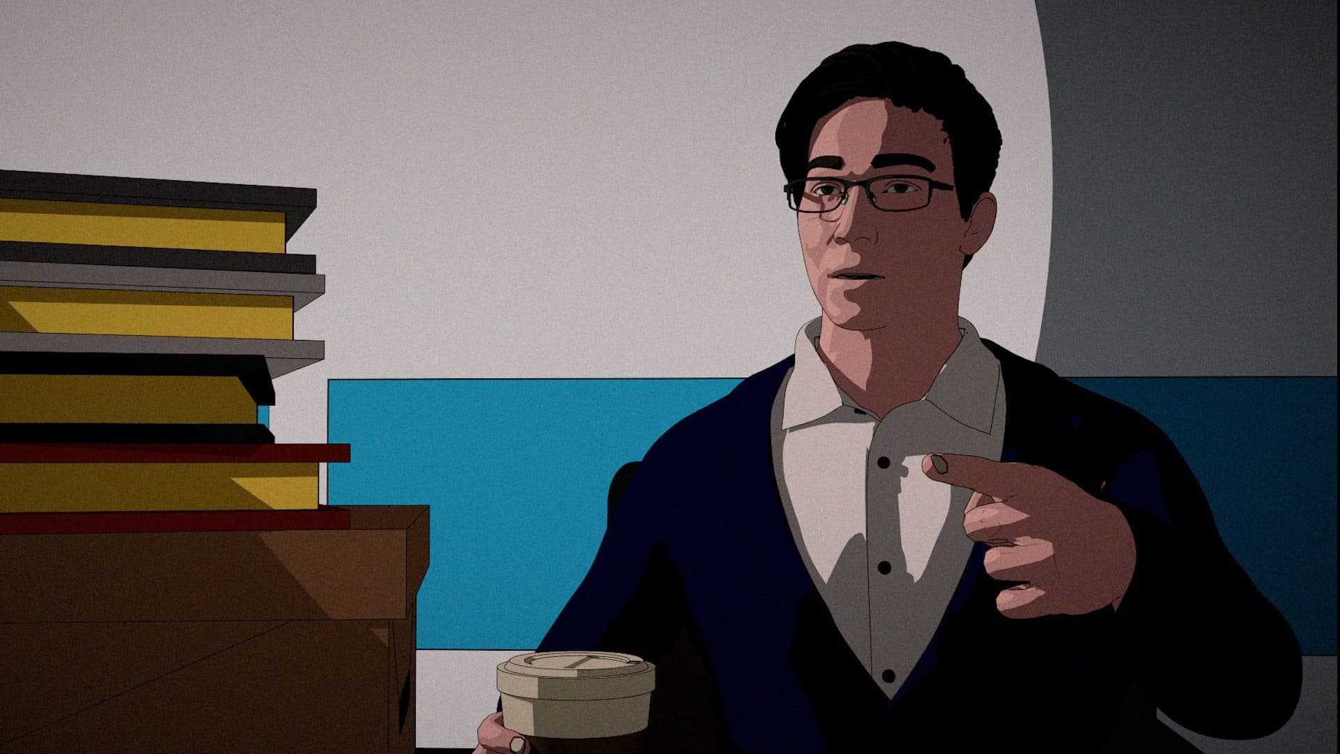 A still from an original animated drama for adult audiences